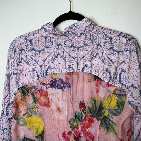 Aratta Pink and Blue Patterned Blouse - Picture 9 of 9